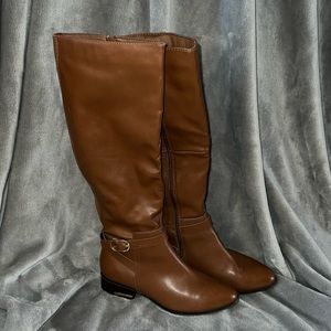 ALDO Brown Sz 6.5 Riding Boots with Pointed Toe and Buckle